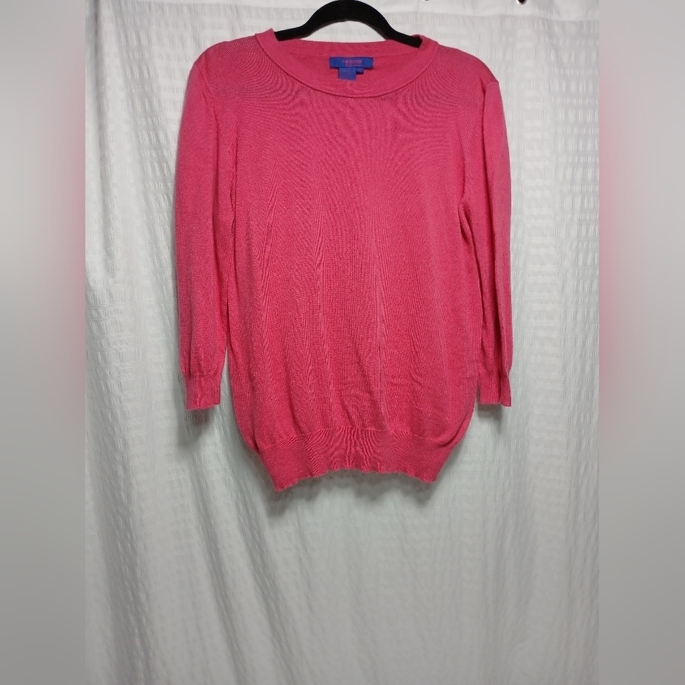 Twiggy London Cotton 3/4 Sleeve Knit Sweater. Size XL